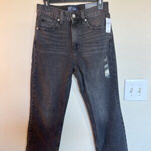 Gap Factory High Rise Straight Jeans Black - 27S NWT